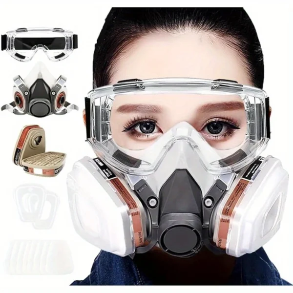 Reusable Half Face 6200 Gas Mask with Filters