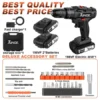 Cordless Drill Impact Drill 188VF Barena Electric Screwdriver impact drill With 32pcs drill bit set