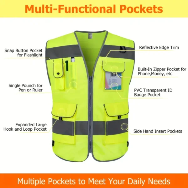 TCCFCCT Safety Vest For Men and Women